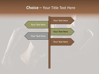 Jogger Caucasian Female PowerPoint Template