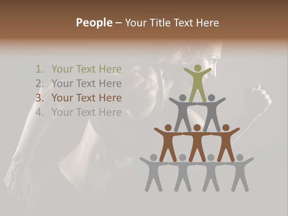 Jogger Caucasian Female PowerPoint Template