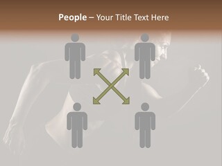 Jogger Caucasian Female PowerPoint Template