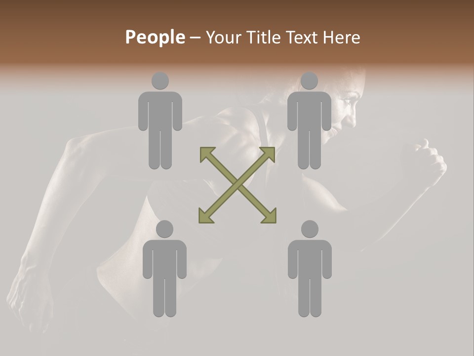 Jogger Caucasian Female PowerPoint Template