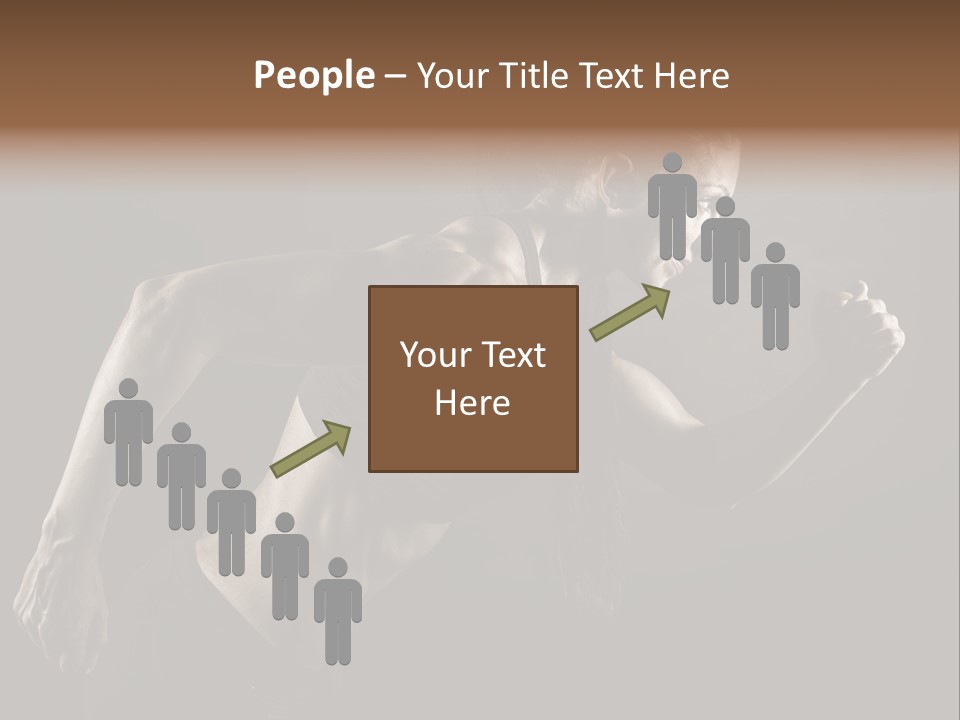 Jogger Caucasian Female PowerPoint Template