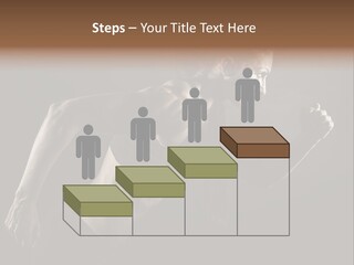 Jogger Caucasian Female PowerPoint Template