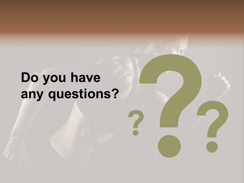 Jogger Caucasian Female PowerPoint Template