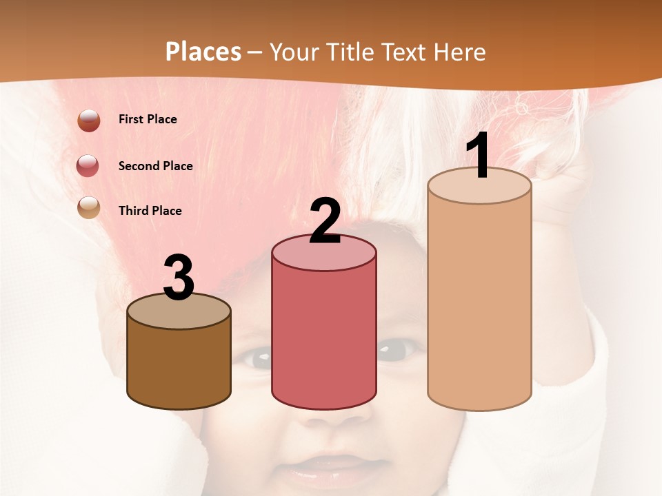 A Baby With A Red Hair On It's Head PowerPoint Template