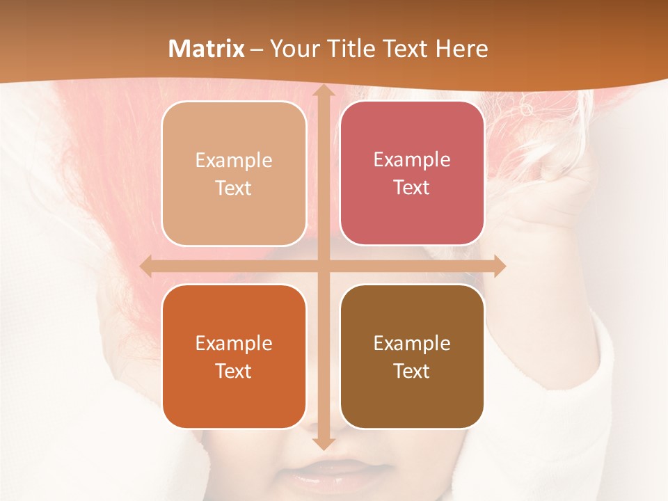 A Baby With A Red Hair On It's Head PowerPoint Template