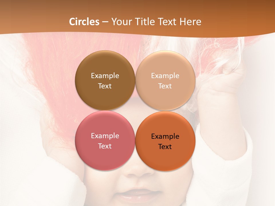 A Baby With A Red Hair On It's Head PowerPoint Template