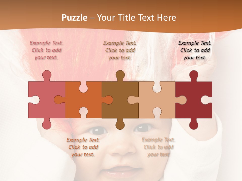 A Baby With A Red Hair On It's Head PowerPoint Template