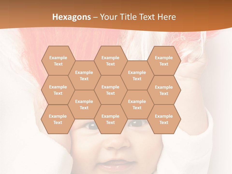 A Baby With A Red Hair On It's Head PowerPoint Template