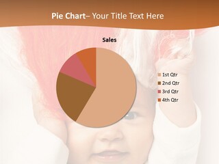 A Baby With A Red Hair On It's Head PowerPoint Template