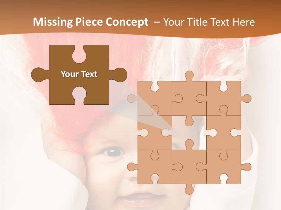 A Baby With A Red Hair On It's Head PowerPoint Template