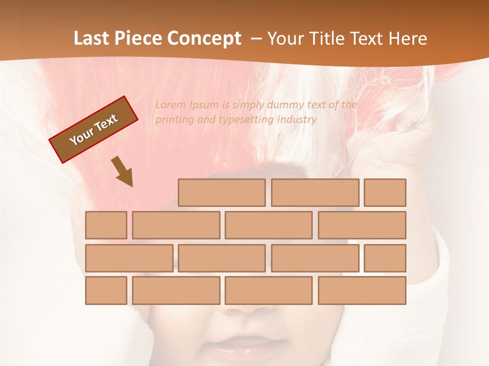 A Baby With A Red Hair On It's Head PowerPoint Template