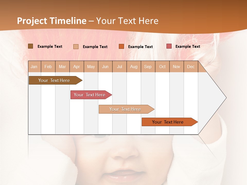 A Baby With A Red Hair On It's Head PowerPoint Template