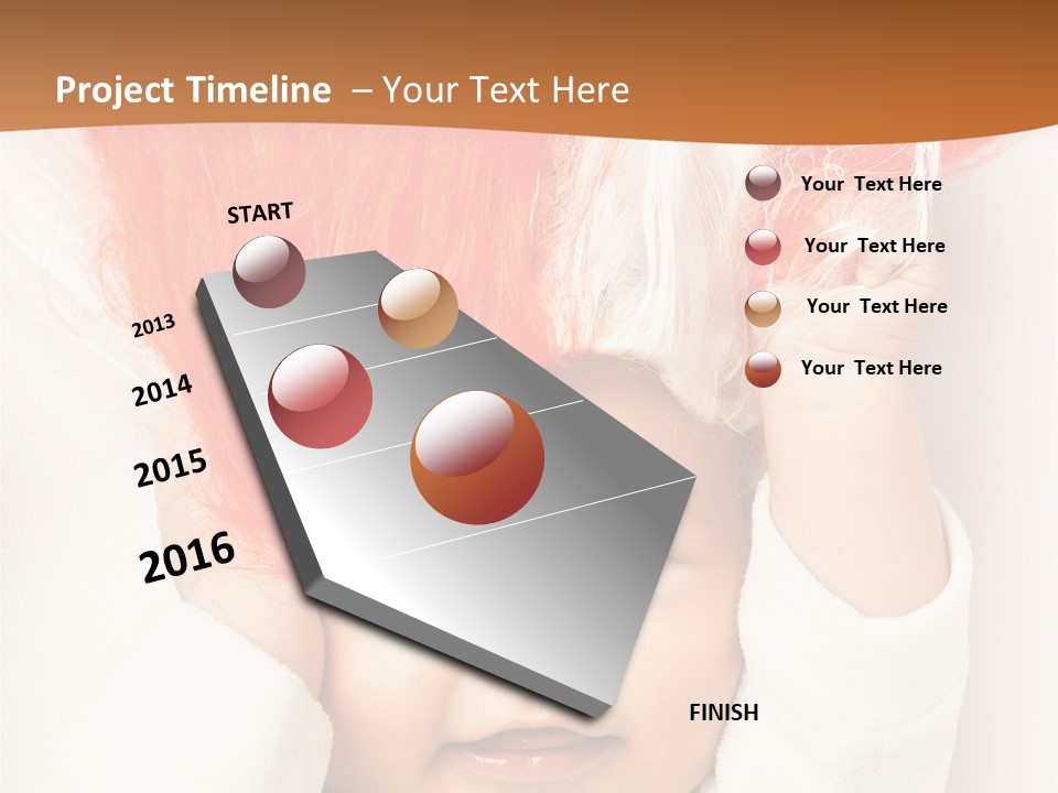 A Baby With A Red Hair On It's Head PowerPoint Template