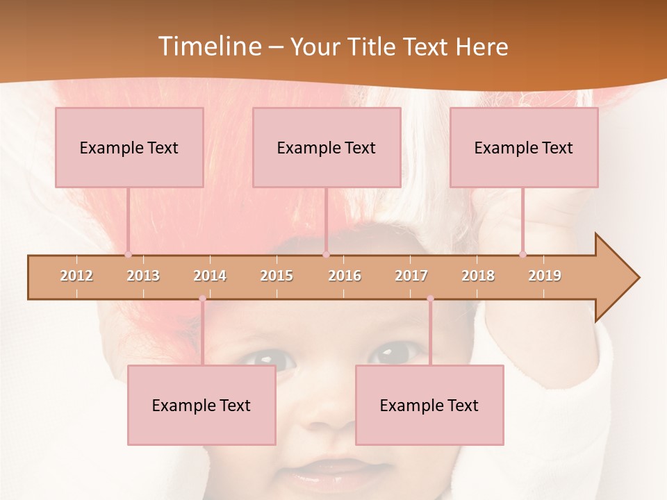 A Baby With A Red Hair On It's Head PowerPoint Template