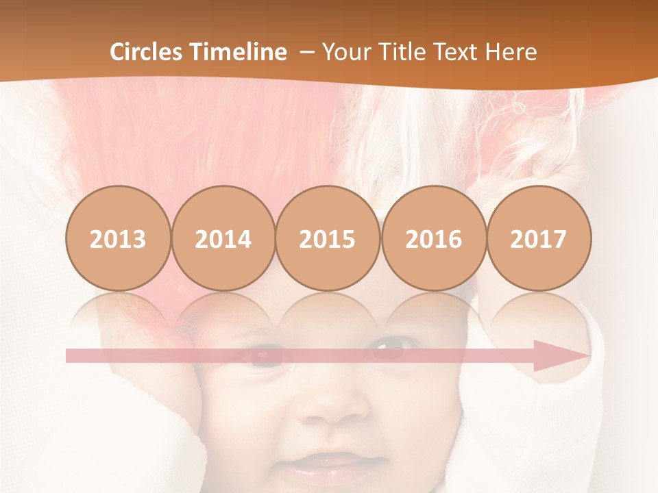 A Baby With A Red Hair On It's Head PowerPoint Template