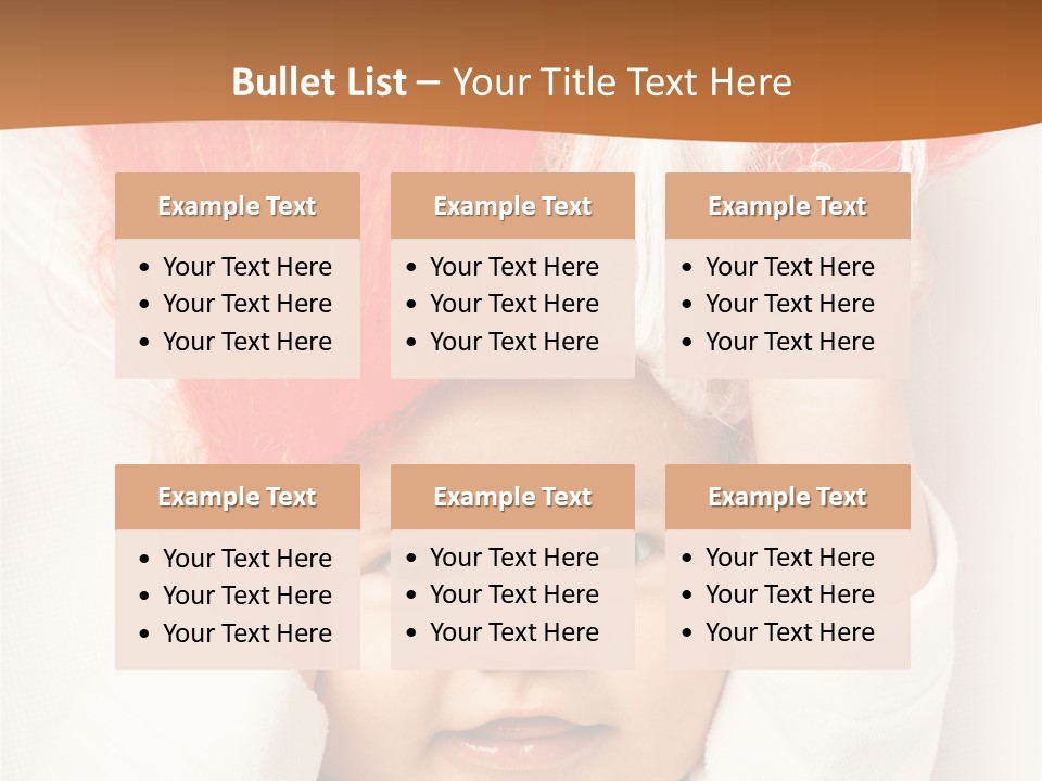 A Baby With A Red Hair On It's Head PowerPoint Template