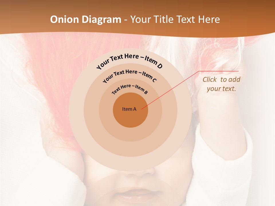A Baby With A Red Hair On It's Head PowerPoint Template