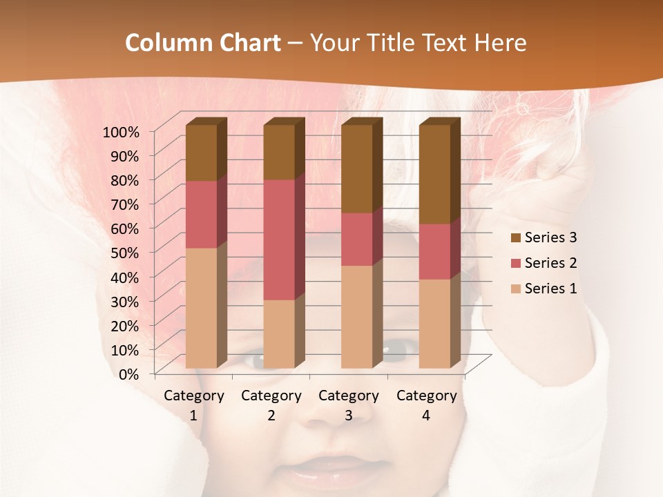 A Baby With A Red Hair On It's Head PowerPoint Template