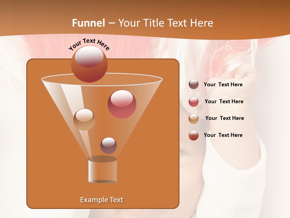 A Baby With A Red Hair On It's Head PowerPoint Template