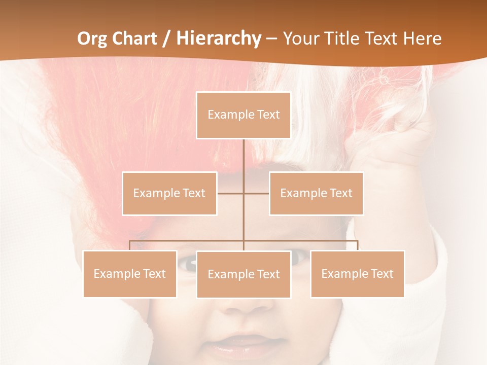 A Baby With A Red Hair On It's Head PowerPoint Template