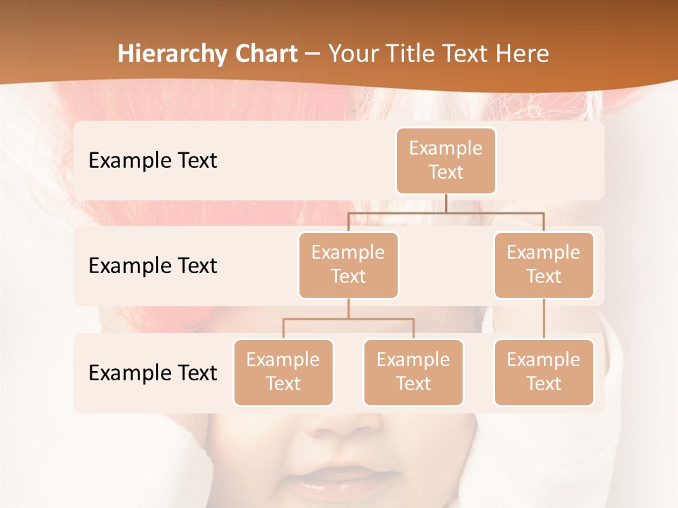 A Baby With A Red Hair On It's Head PowerPoint Template