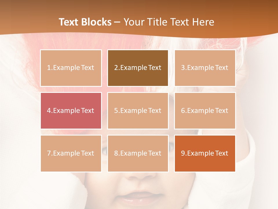 A Baby With A Red Hair On It's Head PowerPoint Template