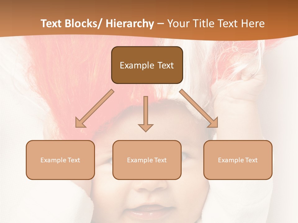 A Baby With A Red Hair On It's Head PowerPoint Template