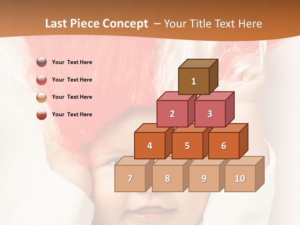 A Baby With A Red Hair On It's Head PowerPoint Template