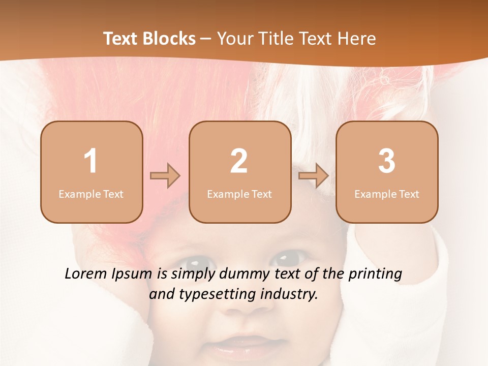 A Baby With A Red Hair On It's Head PowerPoint Template