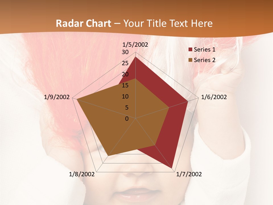 A Baby With A Red Hair On It's Head PowerPoint Template