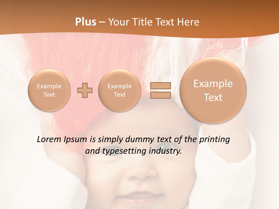 A Baby With A Red Hair On It's Head PowerPoint Template