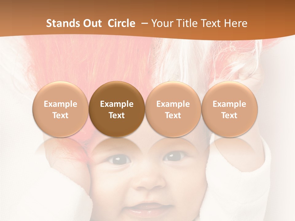 A Baby With A Red Hair On It's Head PowerPoint Template
