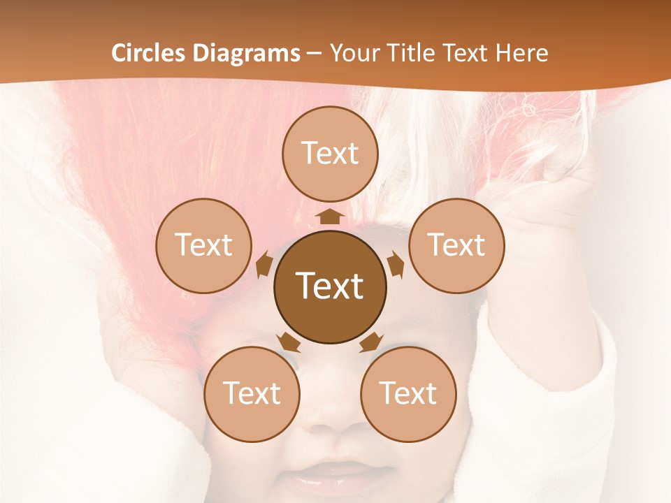 A Baby With A Red Hair On It's Head PowerPoint Template