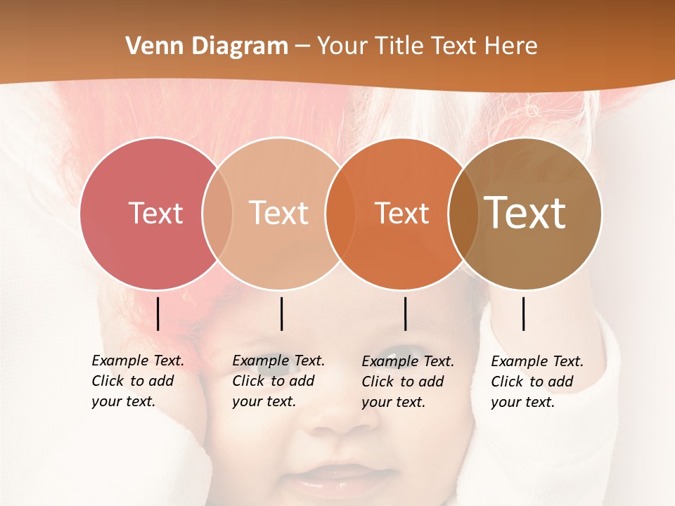 A Baby With A Red Hair On It's Head PowerPoint Template