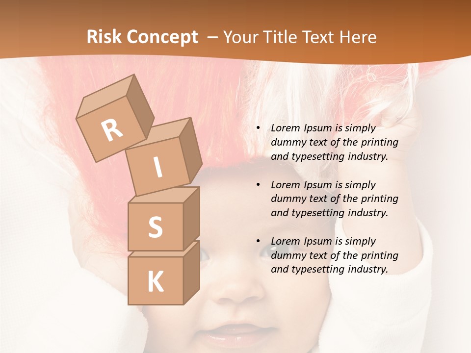 A Baby With A Red Hair On It's Head PowerPoint Template