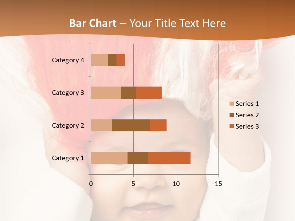 A Baby With A Red Hair On It's Head PowerPoint Template