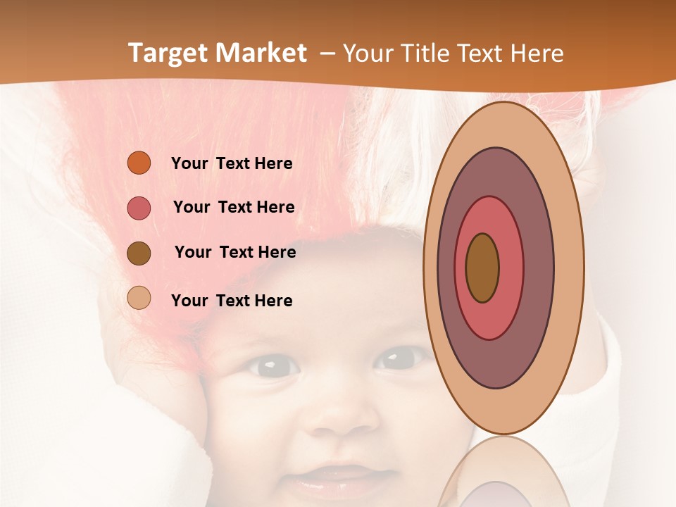 A Baby With A Red Hair On It's Head PowerPoint Template