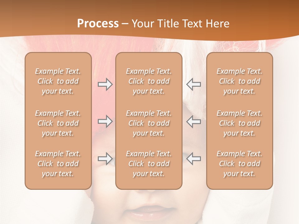 A Baby With A Red Hair On It's Head PowerPoint Template