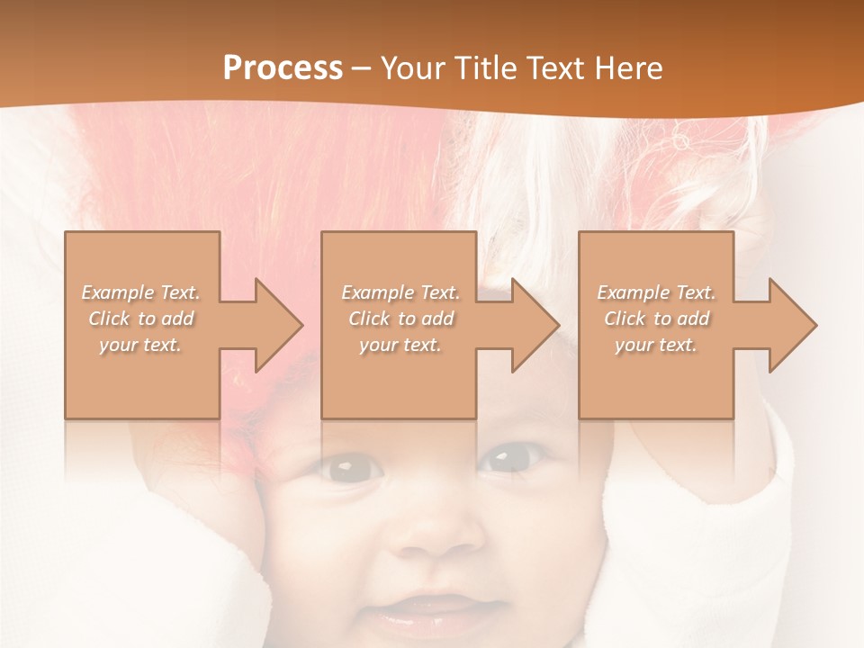 A Baby With A Red Hair On It's Head PowerPoint Template