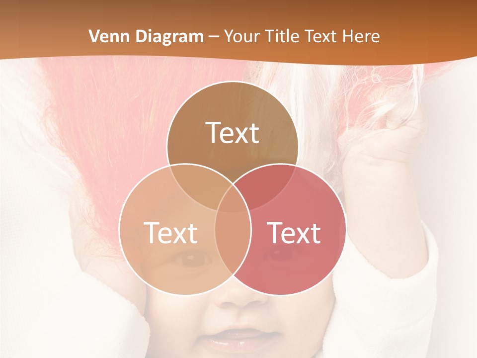 A Baby With A Red Hair On It's Head PowerPoint Template