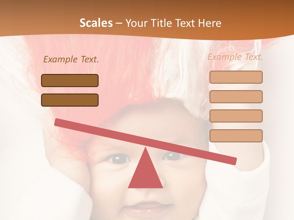 A Baby With A Red Hair On It's Head PowerPoint Template