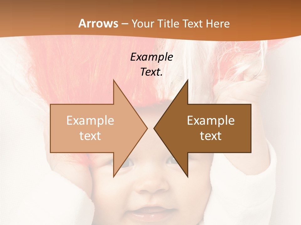 A Baby With A Red Hair On It's Head PowerPoint Template