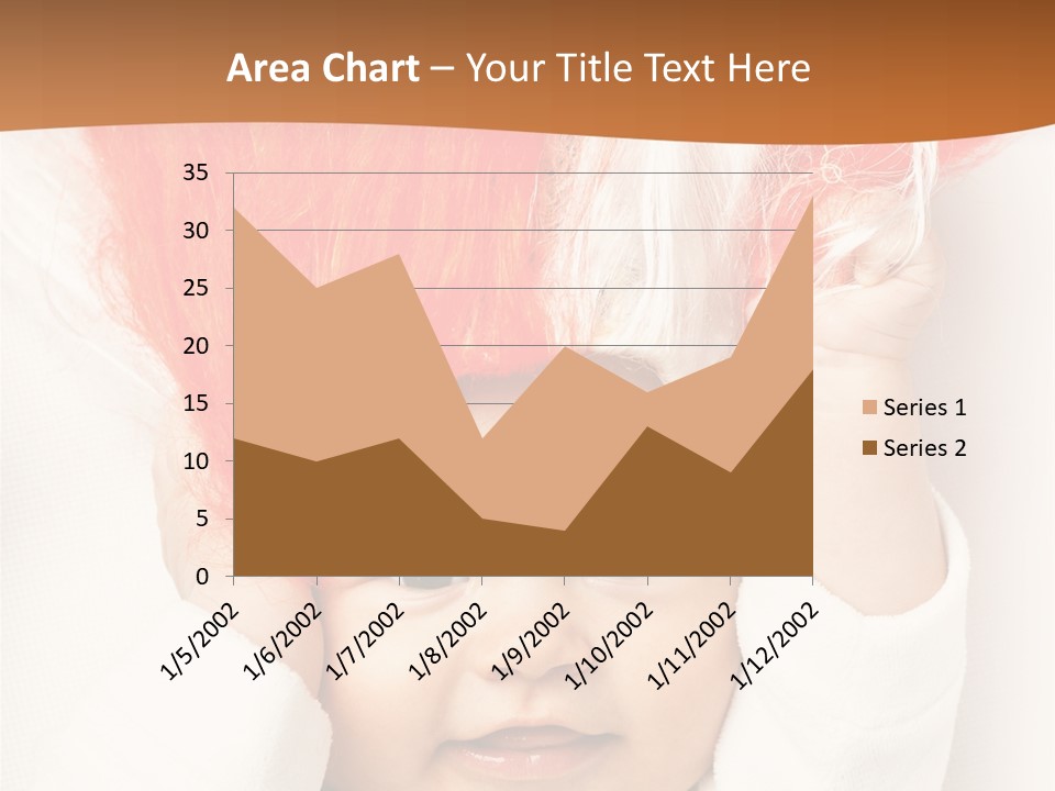 A Baby With A Red Hair On It's Head PowerPoint Template