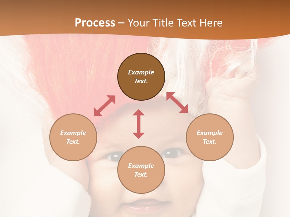 A Baby With A Red Hair On It's Head PowerPoint Template