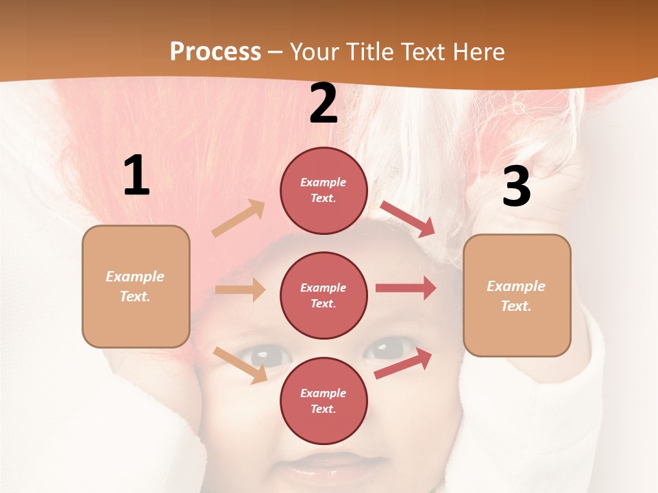 A Baby With A Red Hair On It's Head PowerPoint Template