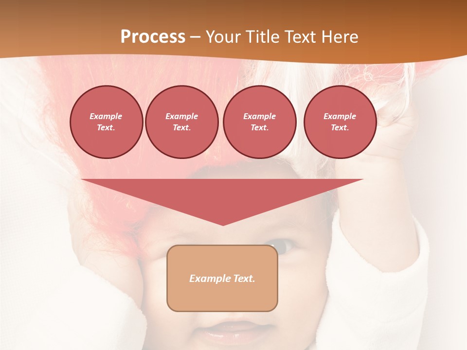 A Baby With A Red Hair On It's Head PowerPoint Template