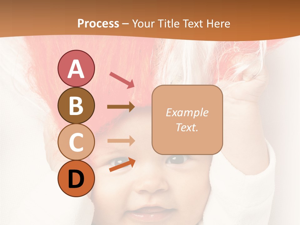 A Baby With A Red Hair On It's Head PowerPoint Template