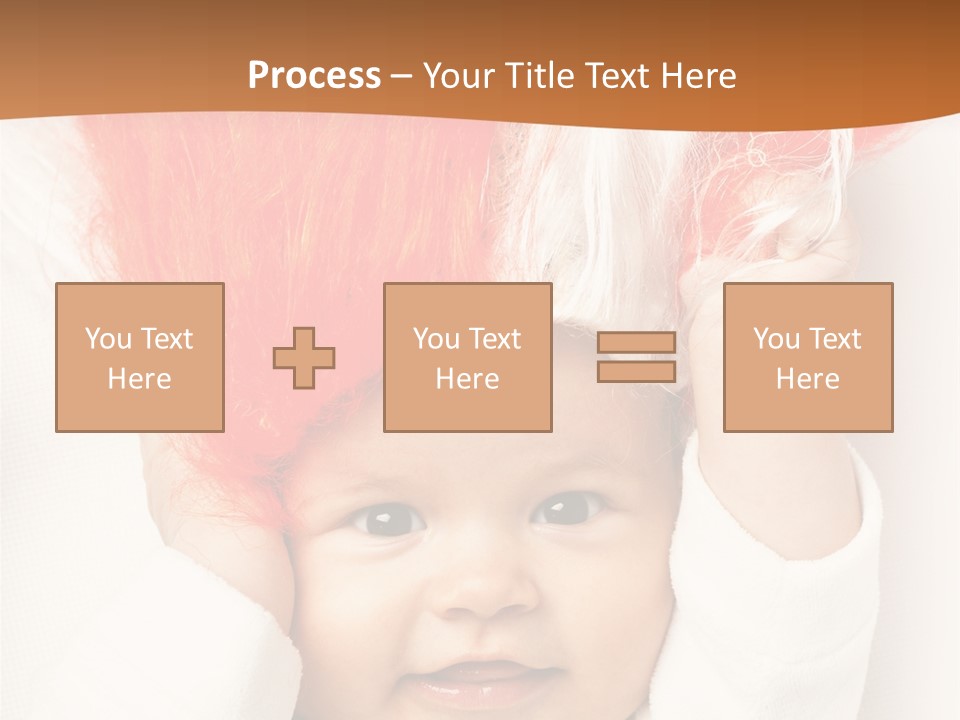 A Baby With A Red Hair On It's Head PowerPoint Template