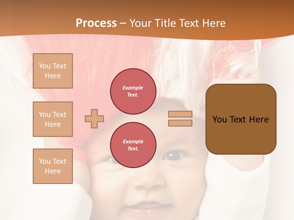 A Baby With A Red Hair On It's Head PowerPoint Template