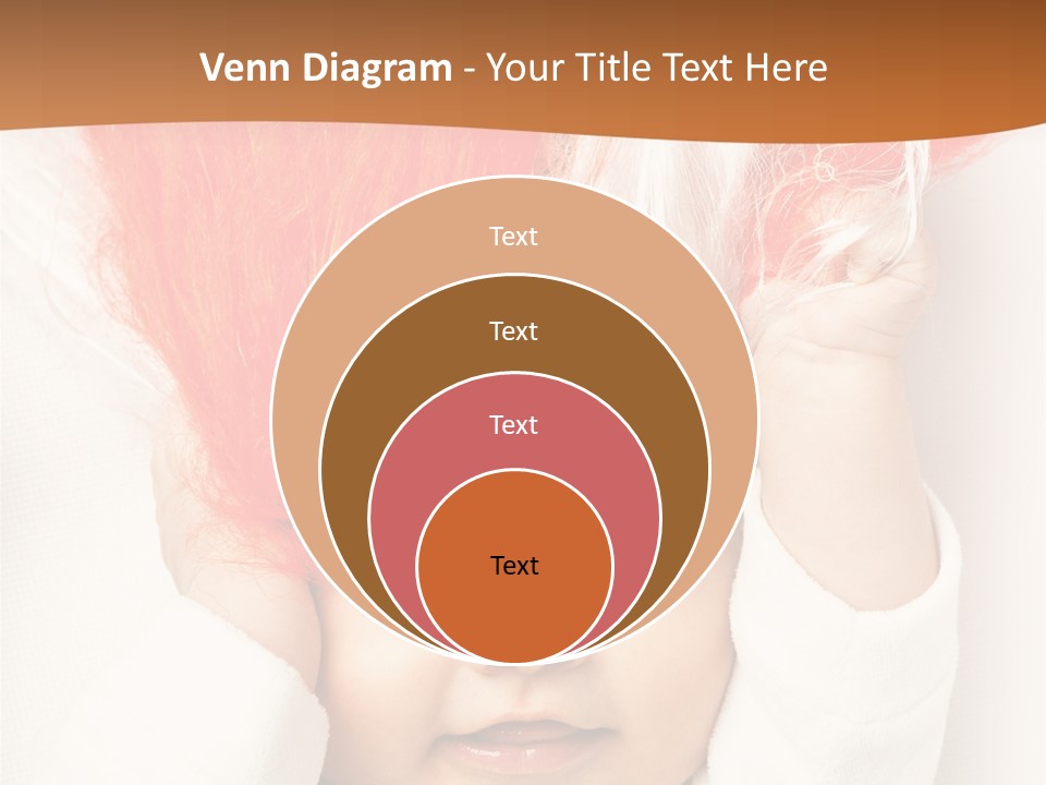 A Baby With A Red Hair On It's Head PowerPoint Template